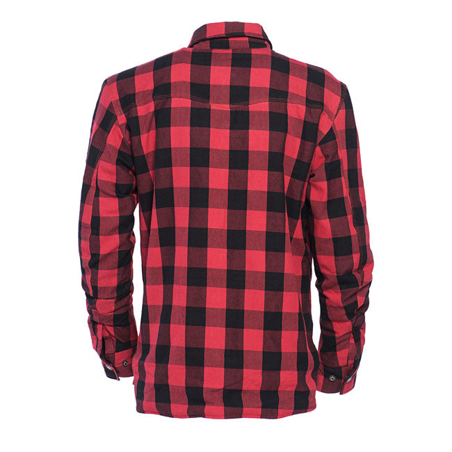 West Coast Choppers Dominator Riding Flannel Shirt Red / Black CE Approved - FREE UK Shipping, FREE 365 Day Returns | Moto Central