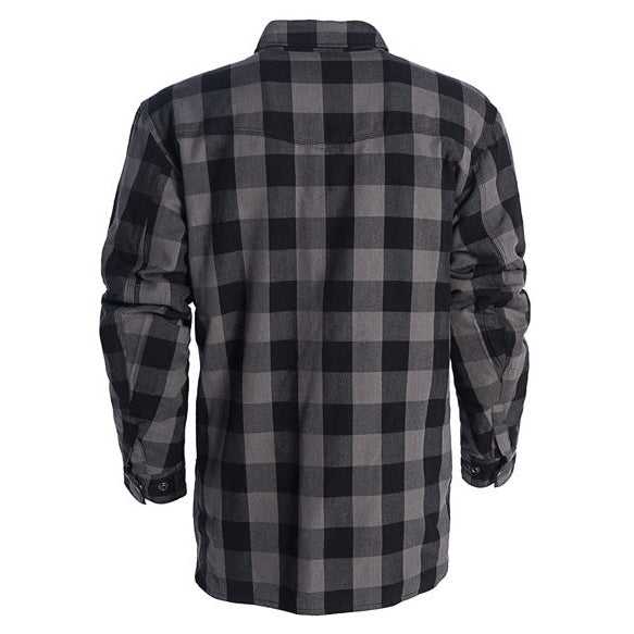 West Coast Choppers Dominator Riding Flannel Shirt Grey / Black CE Approved - alternate product view