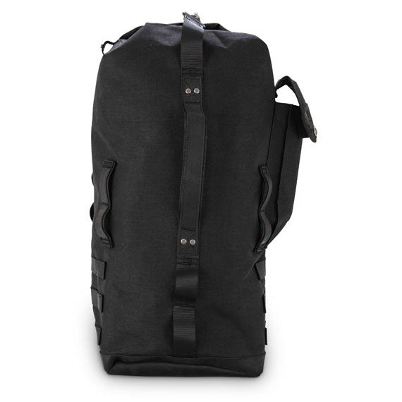 Burly Voyager Sissy Bar Backpack Black Cordura - backpack harness rear view