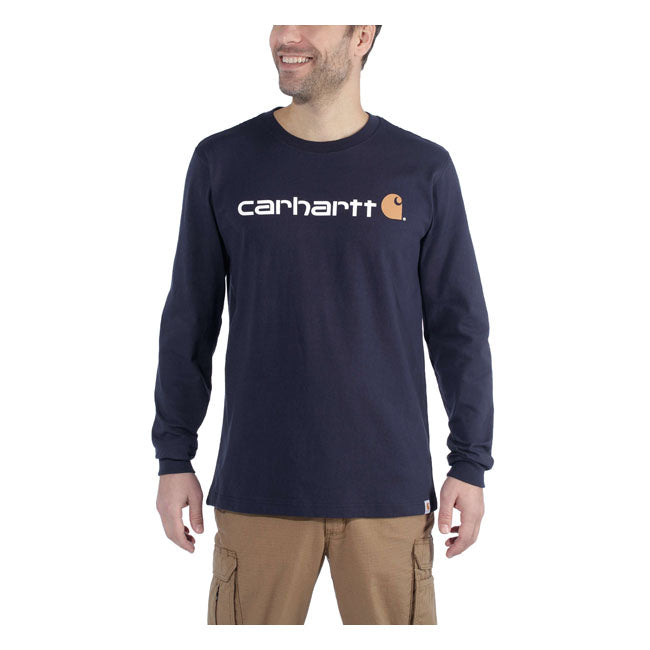 Carhartt Long Sleeves T-Shirt Core Logo Navy