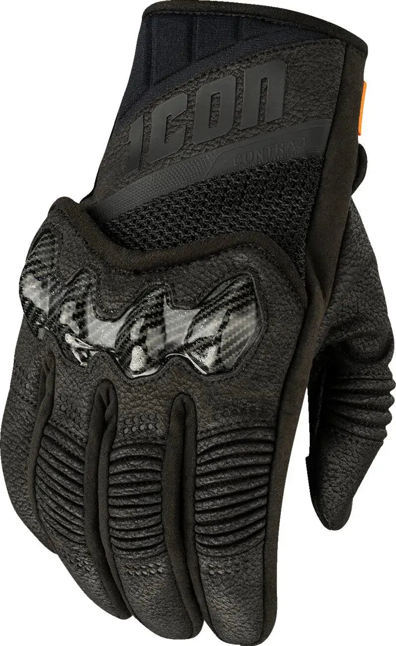 Icon Contra 3 CE Textile Gloves Black - FREE UK Shipping, FREE 365 Day Returns | Moto Central