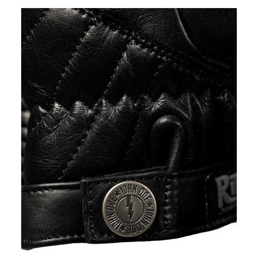 John Doe Durango Gloves Black / Black CE Approved - wrist closure detail
