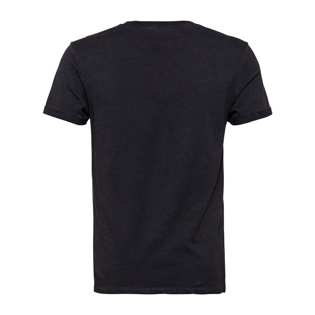 King Kerosin Oil Washed T-Shirt Rockabilly Greaser Black