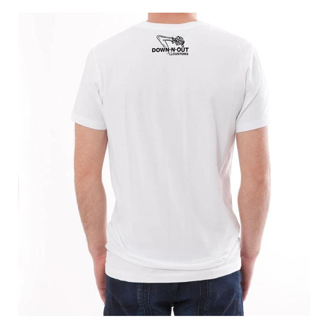 Down-N-Out Biker Evolution T-Shirt White