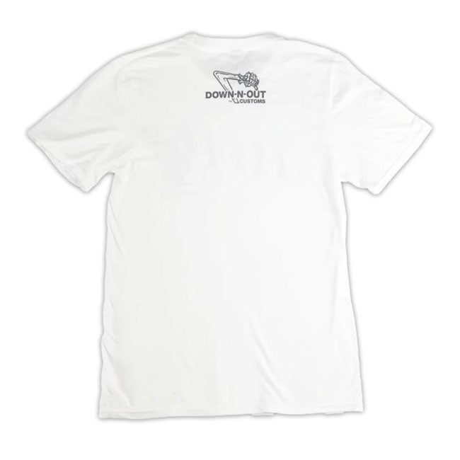Down-N-Out Biker Evolution T-Shirt White