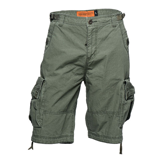 West Coast Choppers Caine Ripstop Cargo Shorts Olive Green