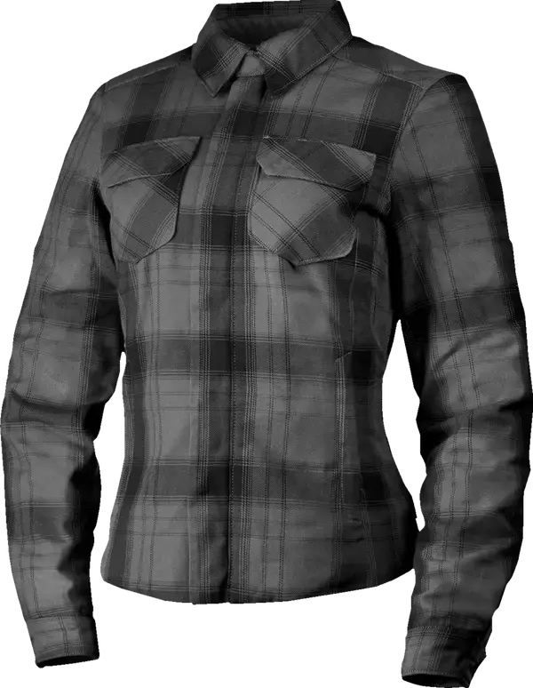 Icon Fallblock Flannel Ladies Textile Jacket Black - FREE UK Shipping, FREE 365 Day Returns | Moto Central