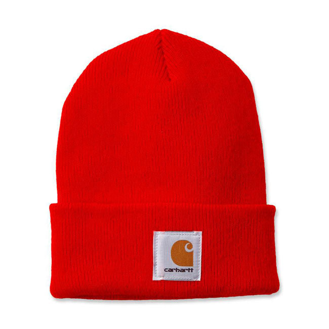 Carhartt Rib Knit Beanie Watch Brite Orange FREE Delivery Returns