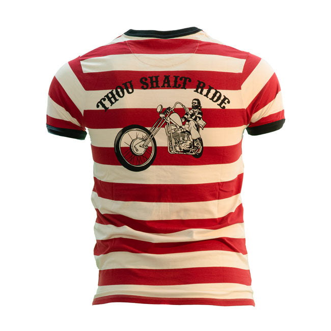 13 And A Half Magazine TSR Ringer T-Shirt Red / White