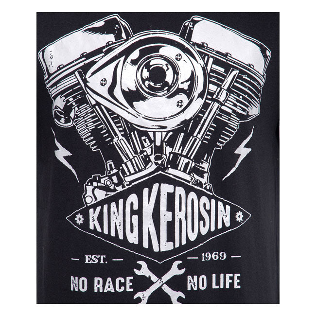 King Kerosin No Race No Life T-Shirt Black