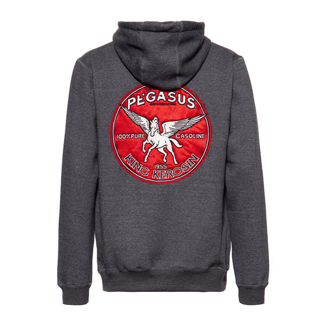 King Kerosin Pegasus Zip Hoodie Steel Grey