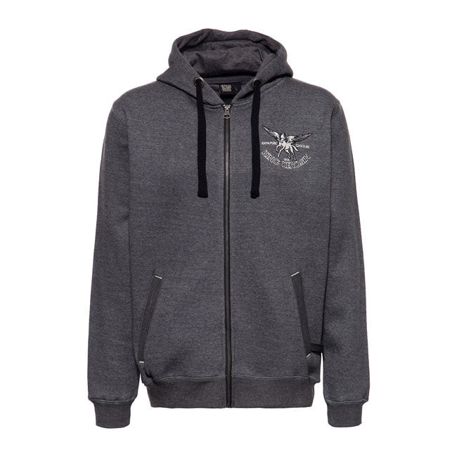King Kerosin Pegasus Zip Hoodie Steel Grey