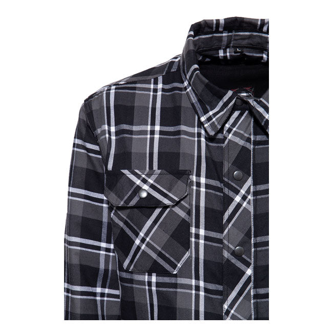 King Kerosin Chopper Monster Checkered Shirt Black / Grey / White