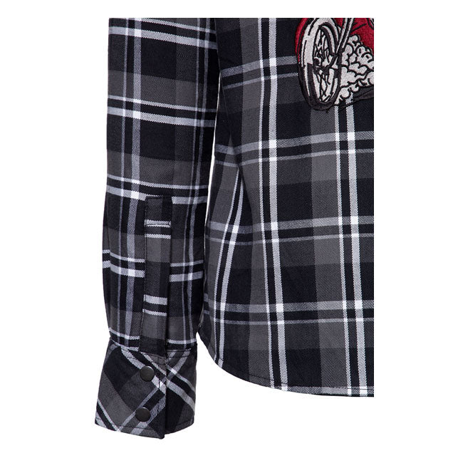 King Kerosin Chopper Monster Checkered Shirt Black / Grey / White