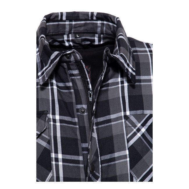King Kerosin Chopper Monster Checkered Shirt Black / Grey / White