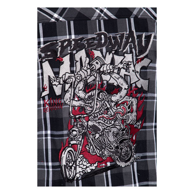 King Kerosin Chopper Monster Checkered Shirt Black / Grey / White