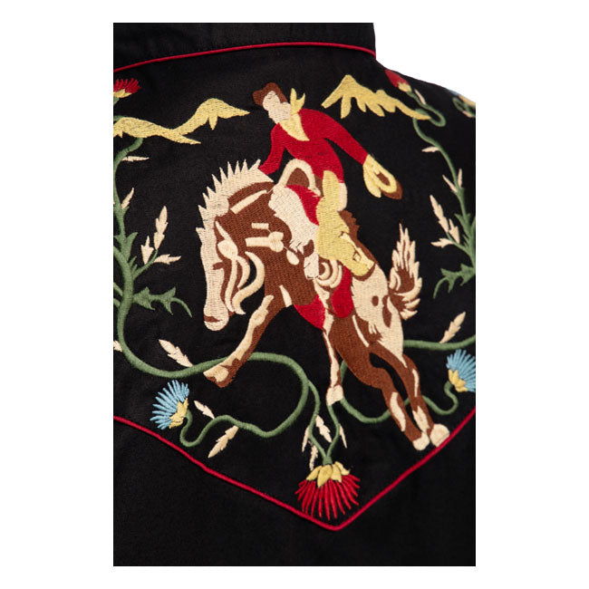 King Kerosin Rodeo Flowers Shirt Black