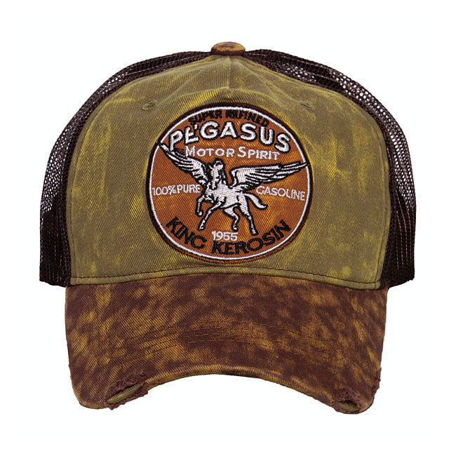 King Kerosin Pegasus Trucker Cap Green / Brown