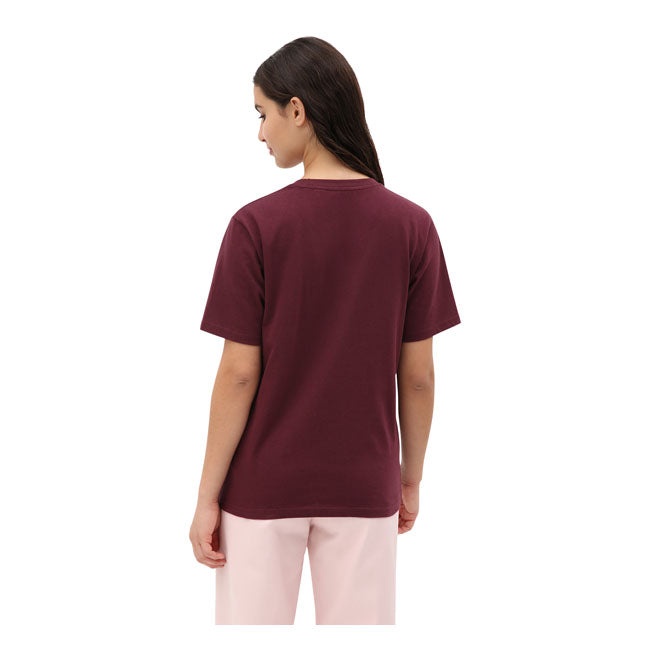 Dickies Icon Logo Ladies T-Shirt Maroon