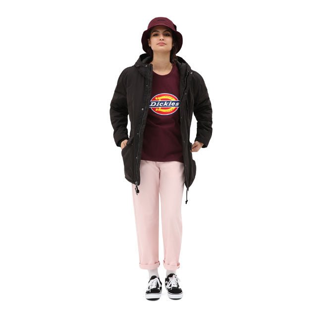 Dickies Icon Logo Ladies T-Shirt Maroon