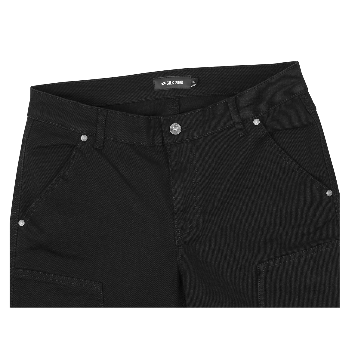 Silk Road Carpenter Textile Trouser Black FREE UK Delivery, FREE 365 Day Returns | Moto Central