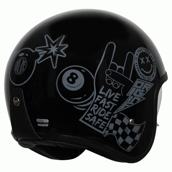 Origine Spirit 22.06 Sticky Gloss Black FREE UK Delivery, FREE 365 Day Returns | Moto Central