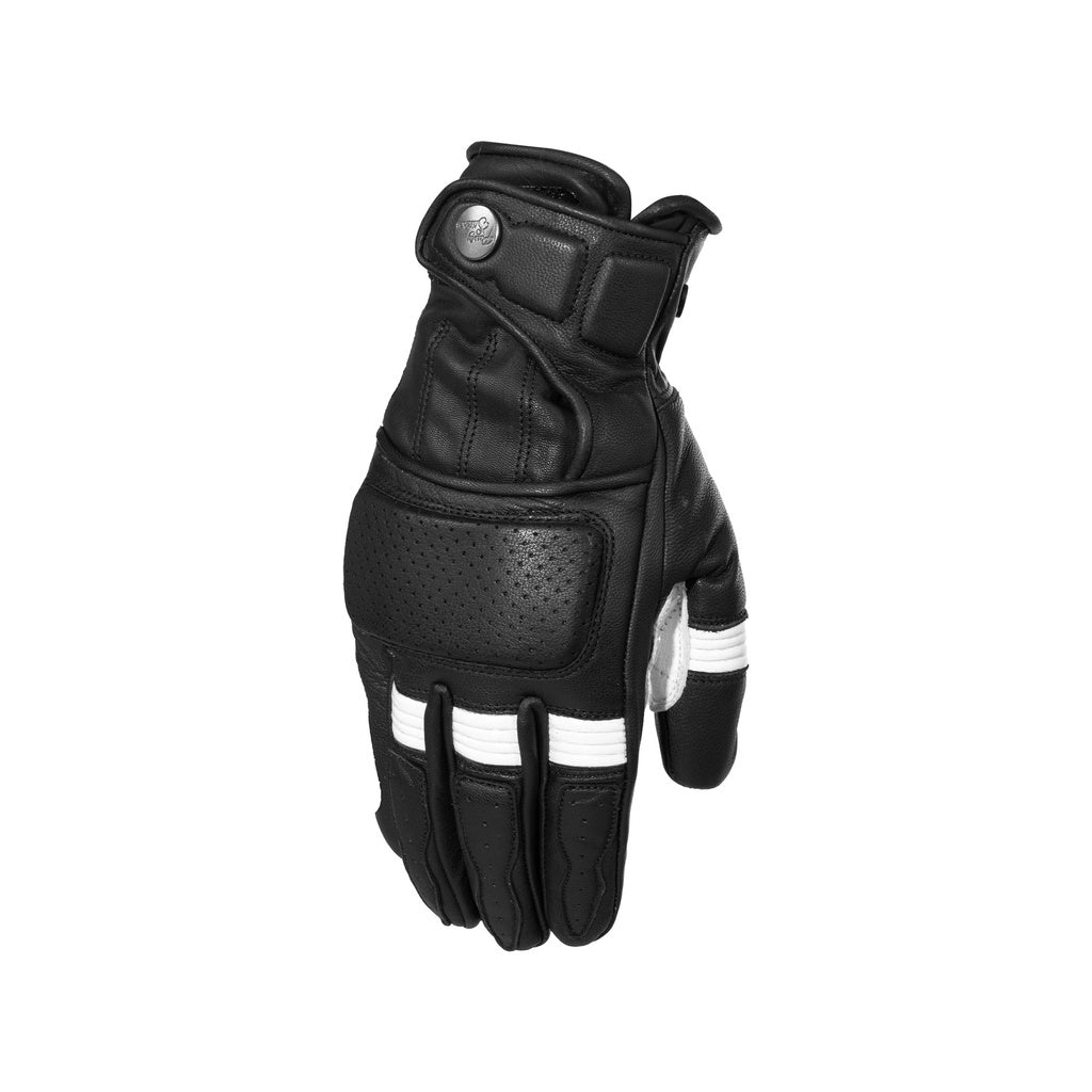 Rusty Stitches Calvin Leather Gloves Black / White