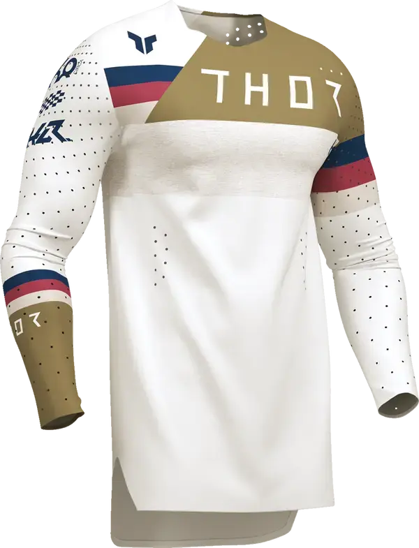 Thor Sportmode League Jersey White / Copper - FREE UK Shipping, FREE 365 Day Returns | Moto Central