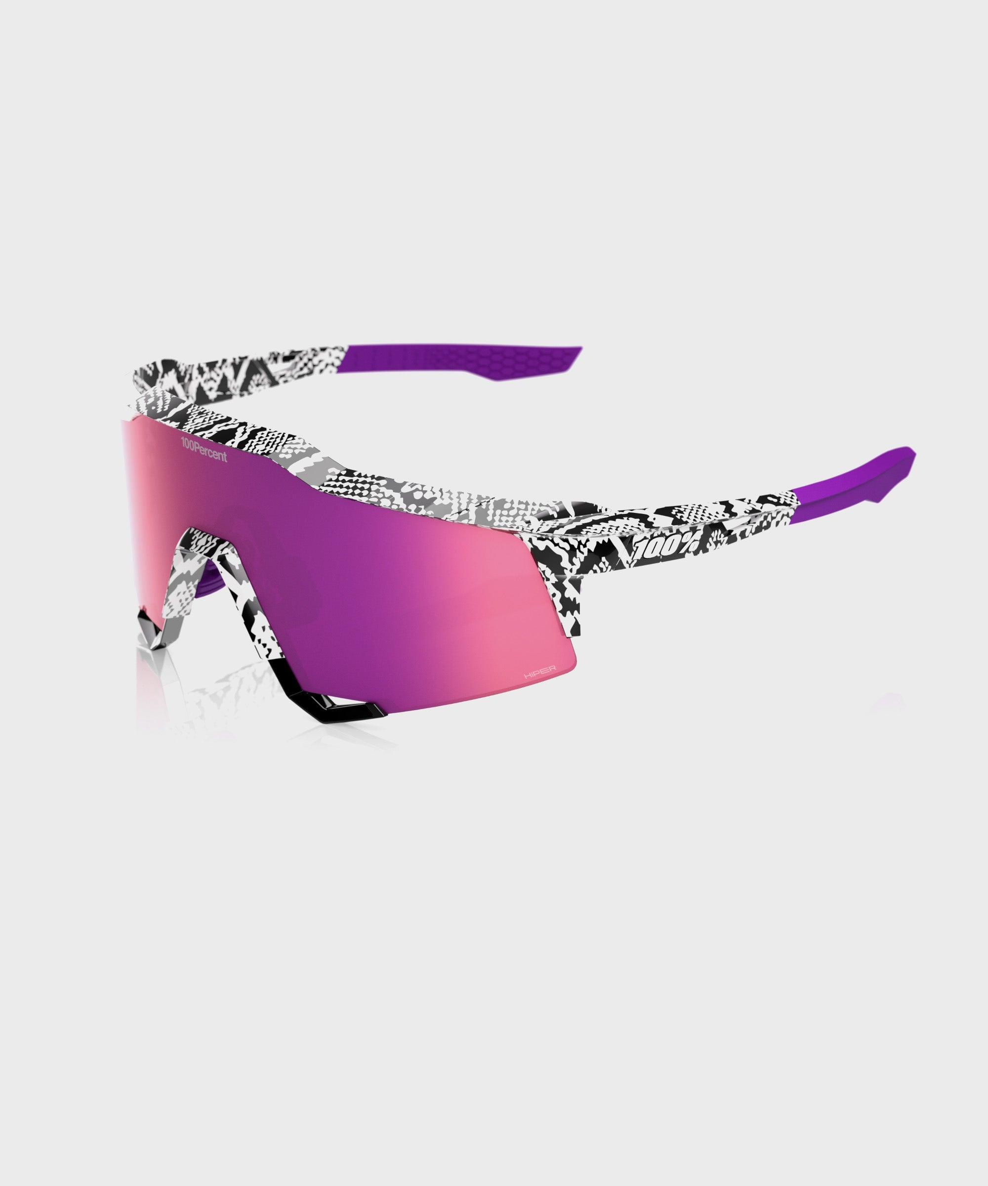 100% Speedcraft LE Elly 3 Glasses Gloss White / HiPER Dark Purple Mirror Lens - FREE UK Shipping, FREE 365 Day Returns | Moto Central