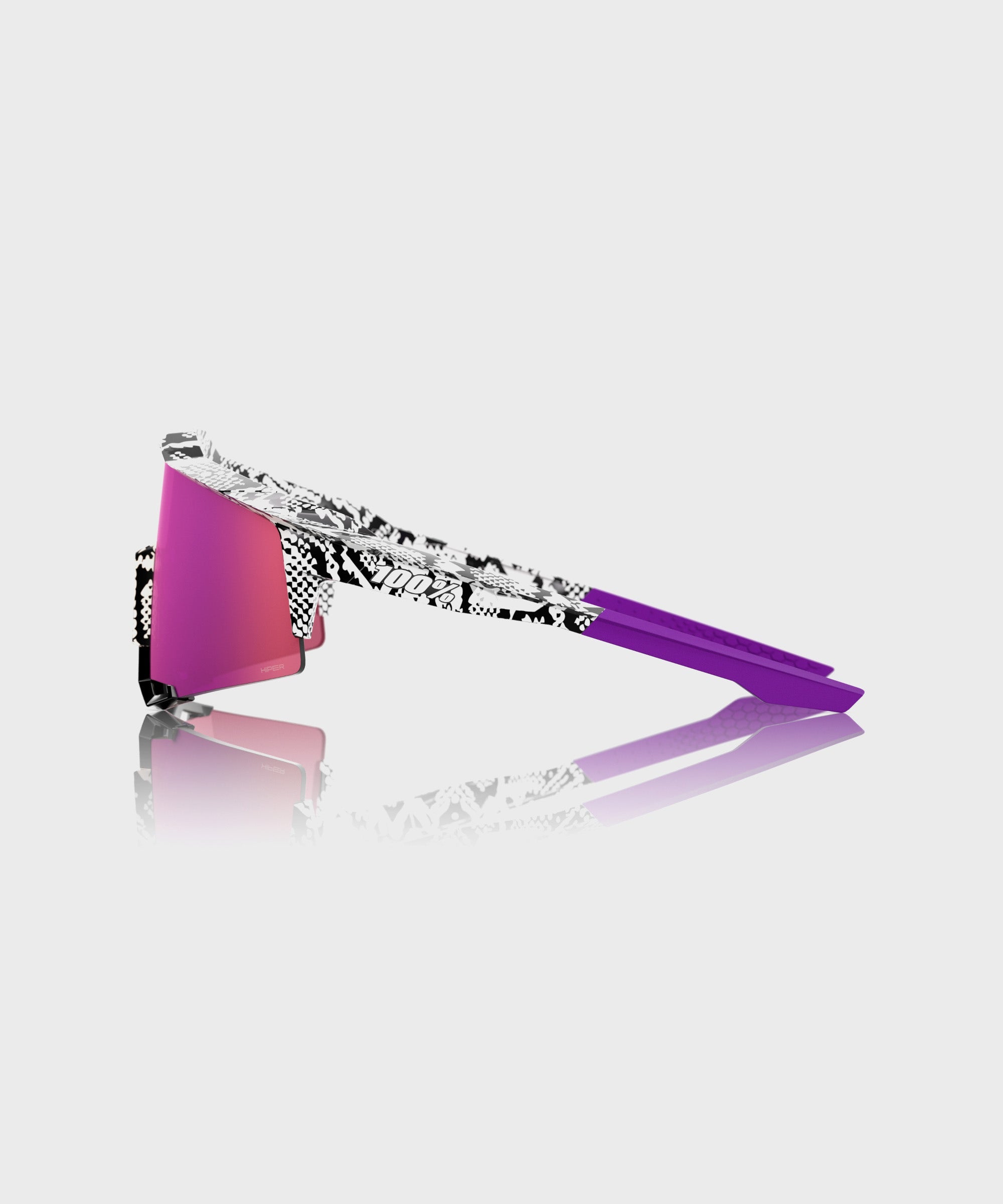 100% Speedcraft LE Elly 3 Glasses Gloss White / HiPER Dark Purple Mirror Lens - FREE UK Shipping, FREE 365 Day Returns | Moto Central