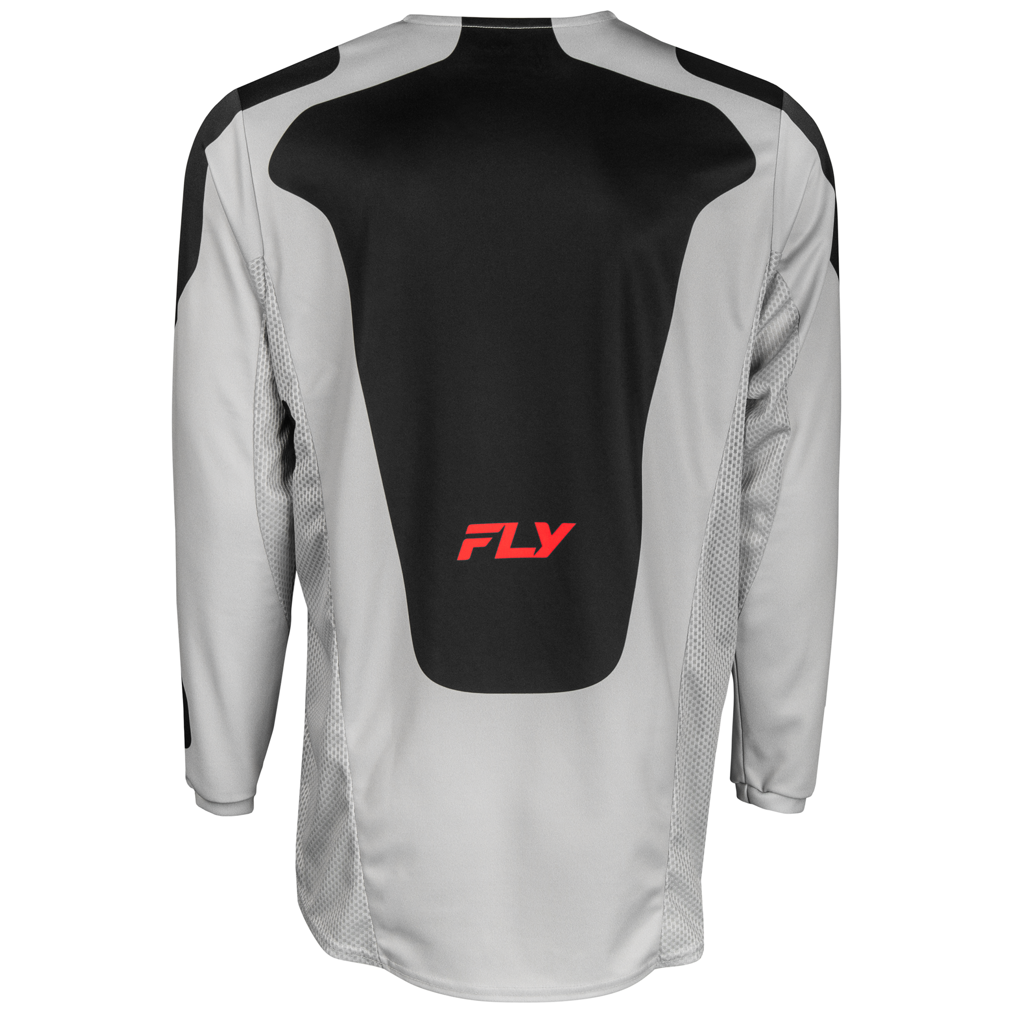 Fly Racing Kinetic SYM MX Jersey Light Grey / Red / Black - FREE UK Shipping, FREE 365 Day Returns | Moto Central