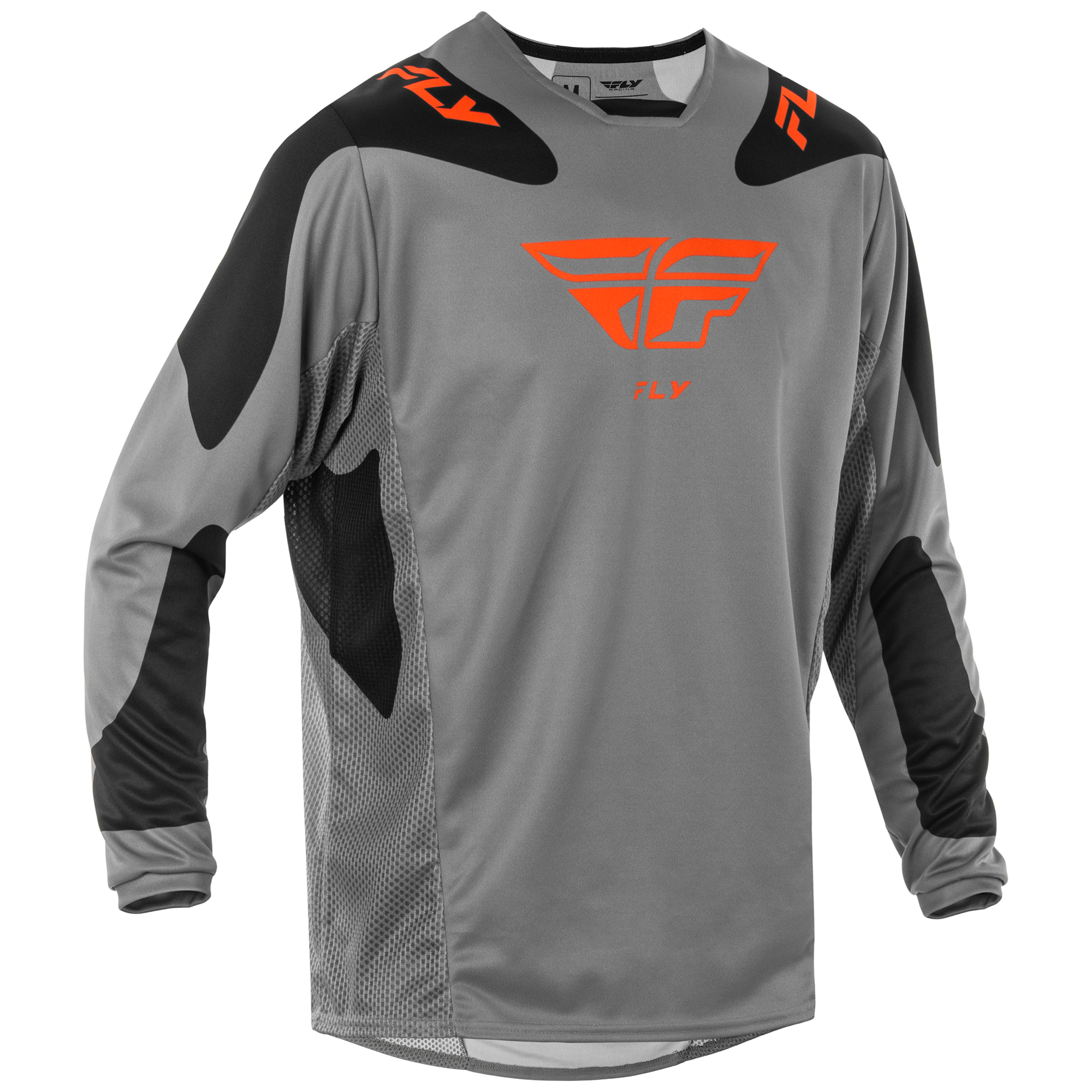 Fly Racing Kinetic SYM MX Jersey Grey / Orange / Black - FREE UK Shipping, FREE 365 Day Returns | Moto Central