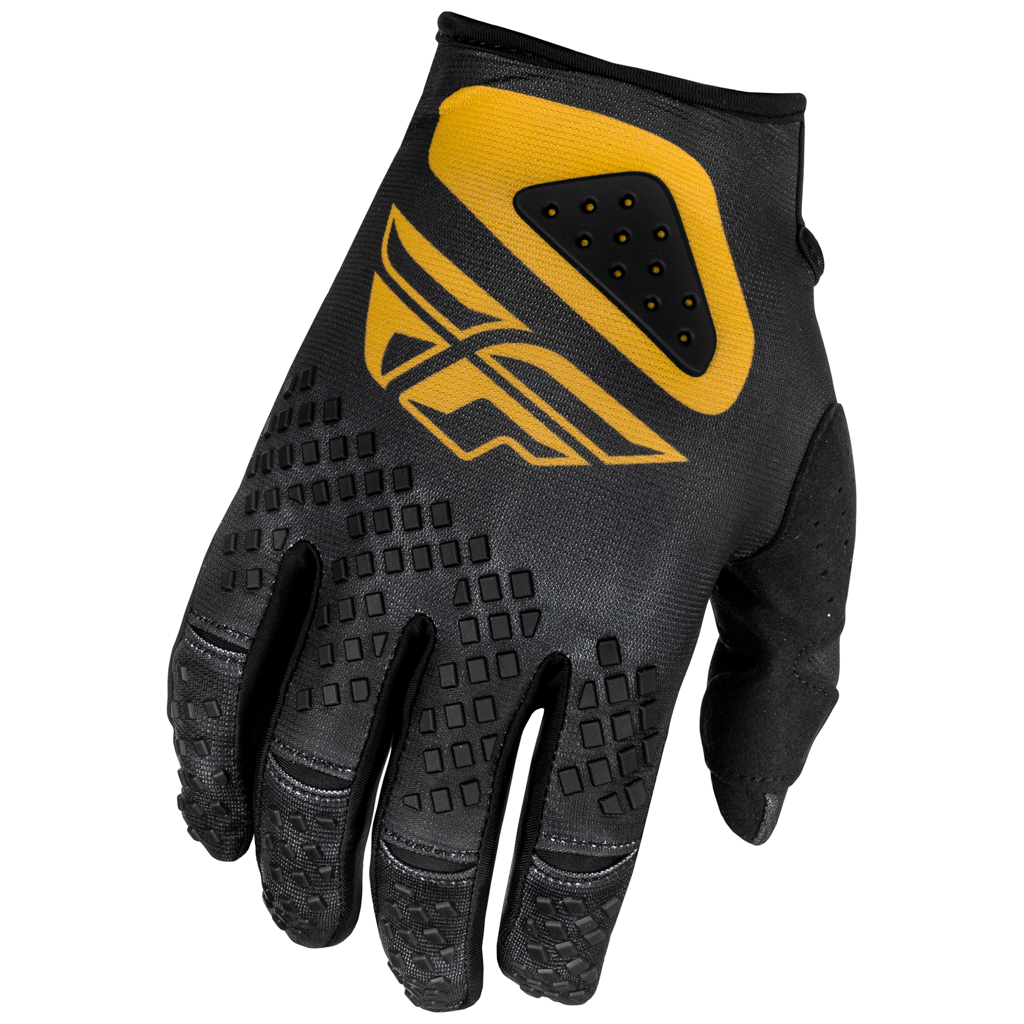 Fly Racing Kinetic Centre MX Gloves Black / Gold - FREE UK Shipping, FREE 365 Day Returns | Moto Central