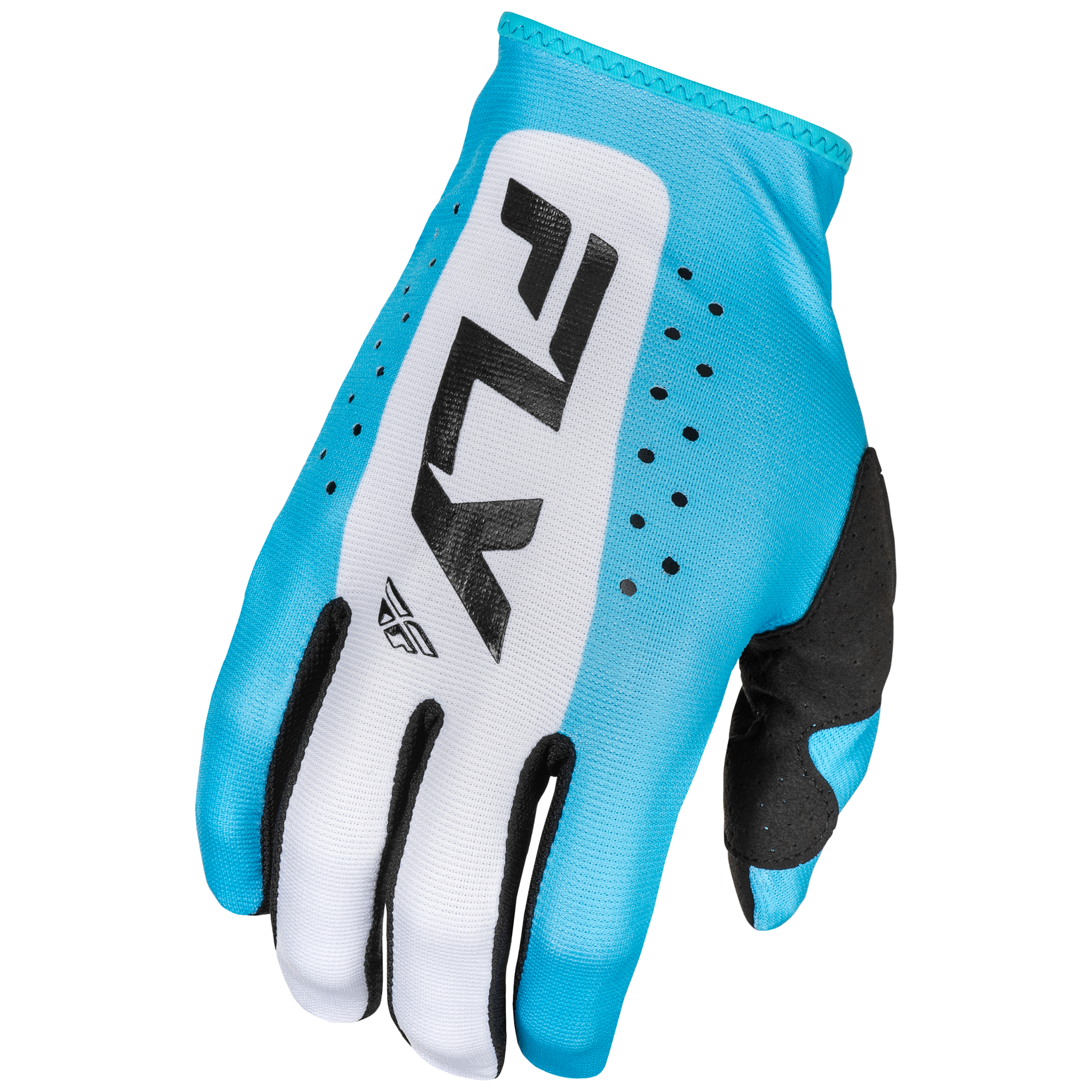 Fly Racing Lite MX Gloves Blue / White / Black - FREE UK Shipping, FREE 365 Day Returns | Moto Central