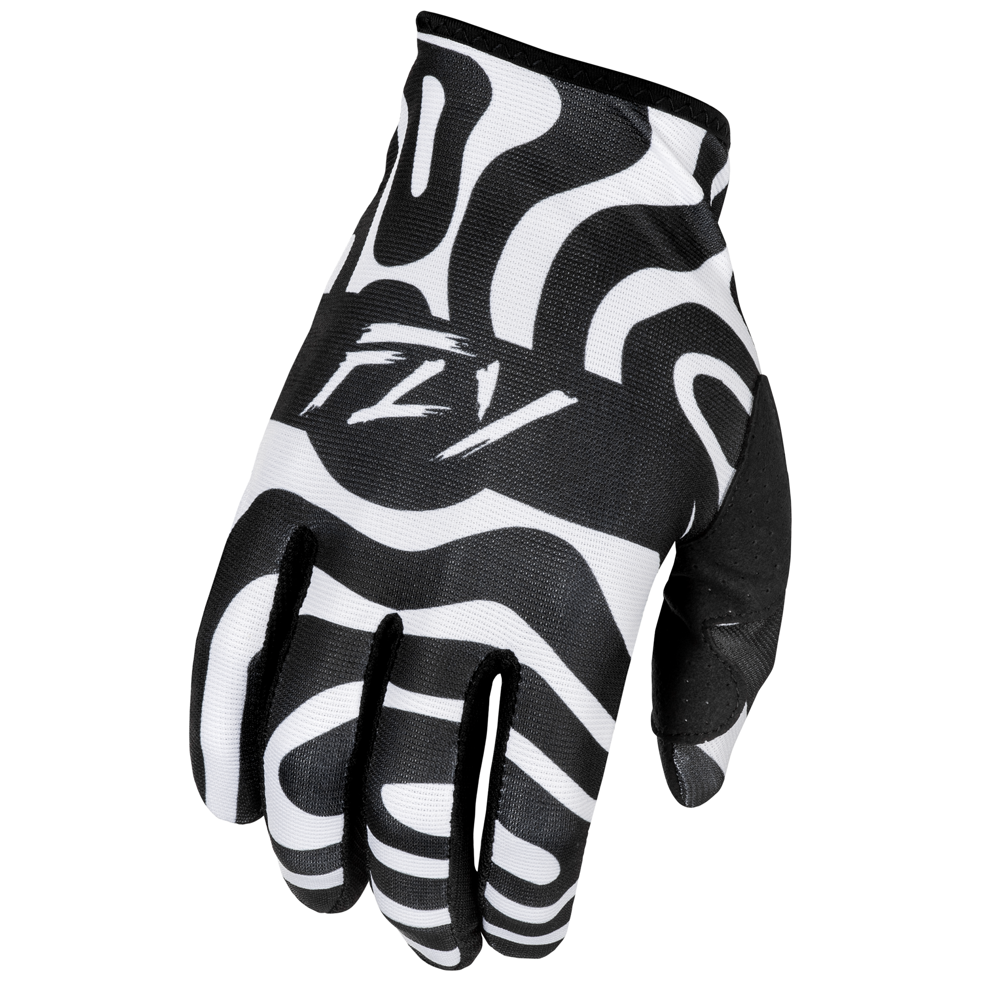 Fly Racing Lite MX Gloves Abyss LE White / Black - FREE UK Shipping, FREE 365 Day Returns | Moto Central