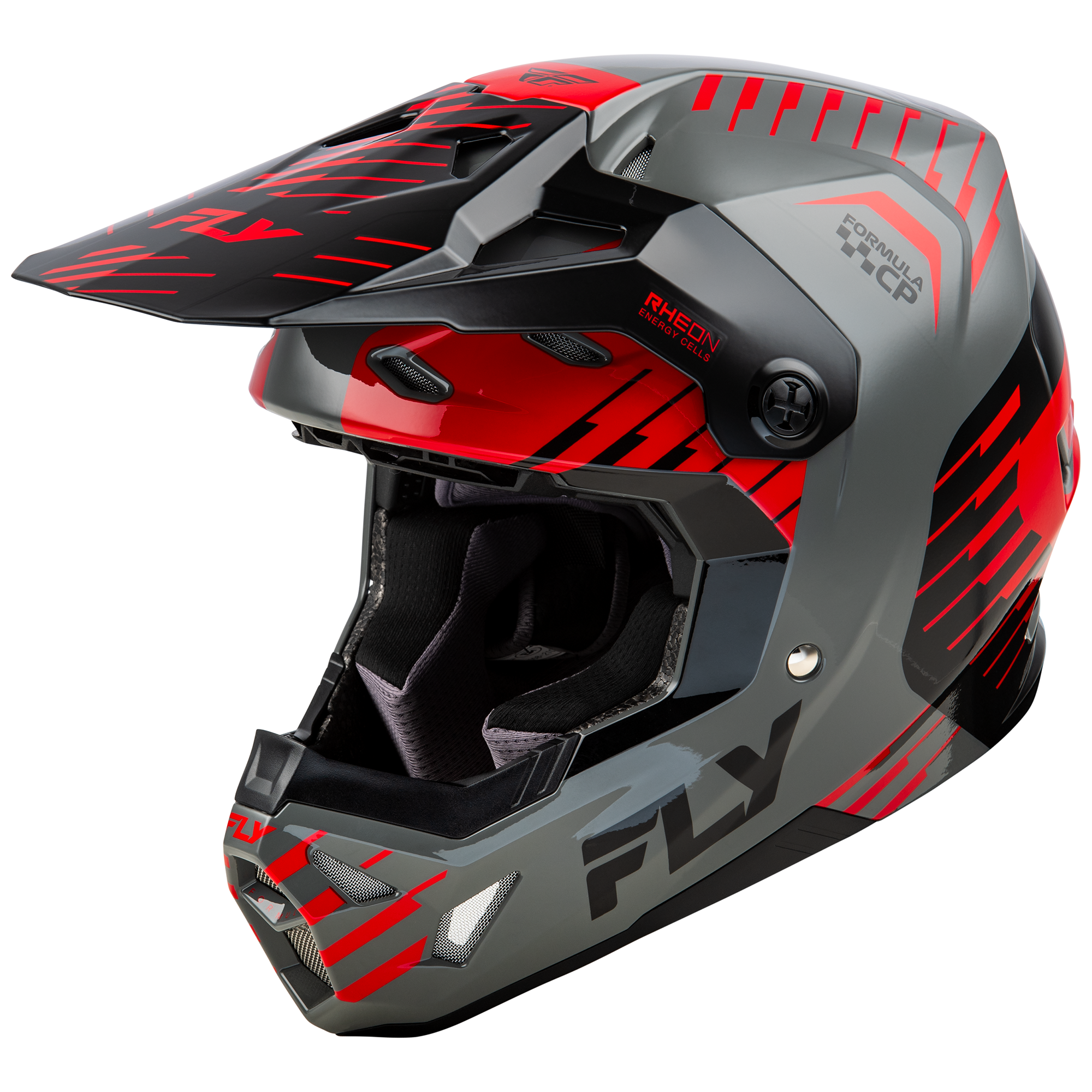 Fly Racing Formula CP Slice Grey / Red / Black - FREE UK Shipping, FREE 365 Day Returns | Moto Central