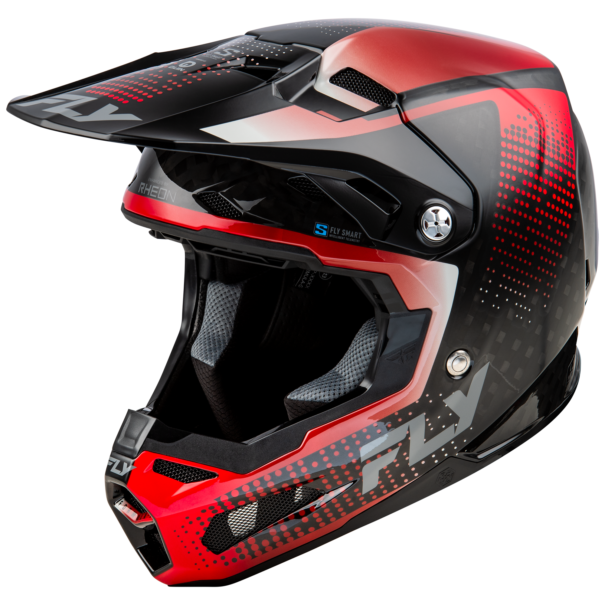 Fly Racing Formula S Protocol Carbon Black Carbon / Red - FREE UK Shipping, FREE 365 Day Returns | Moto Central