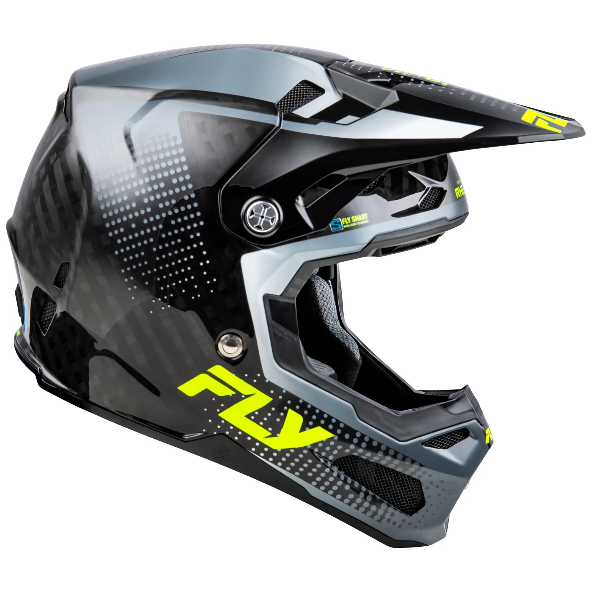 Fly Racing Formula S Protocol Carbon Black Carbon / Grey / Hi-Viz - FREE UK Shipping, FREE 365 Day Returns | Moto Central