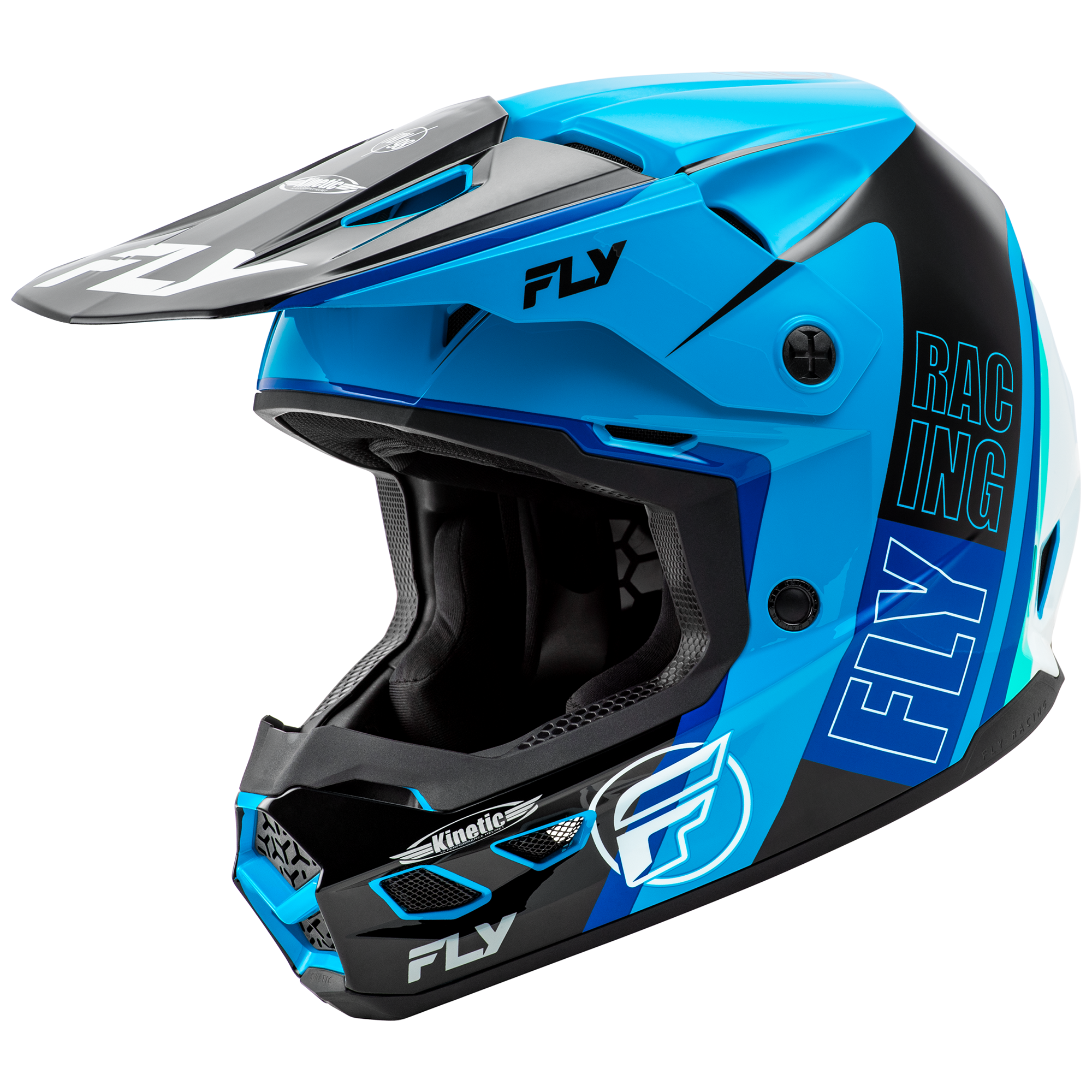 Fly Racing Kinetic Rally Blue / Black / White - FREE UK Shipping, FREE 365 Day Returns | Moto Central
