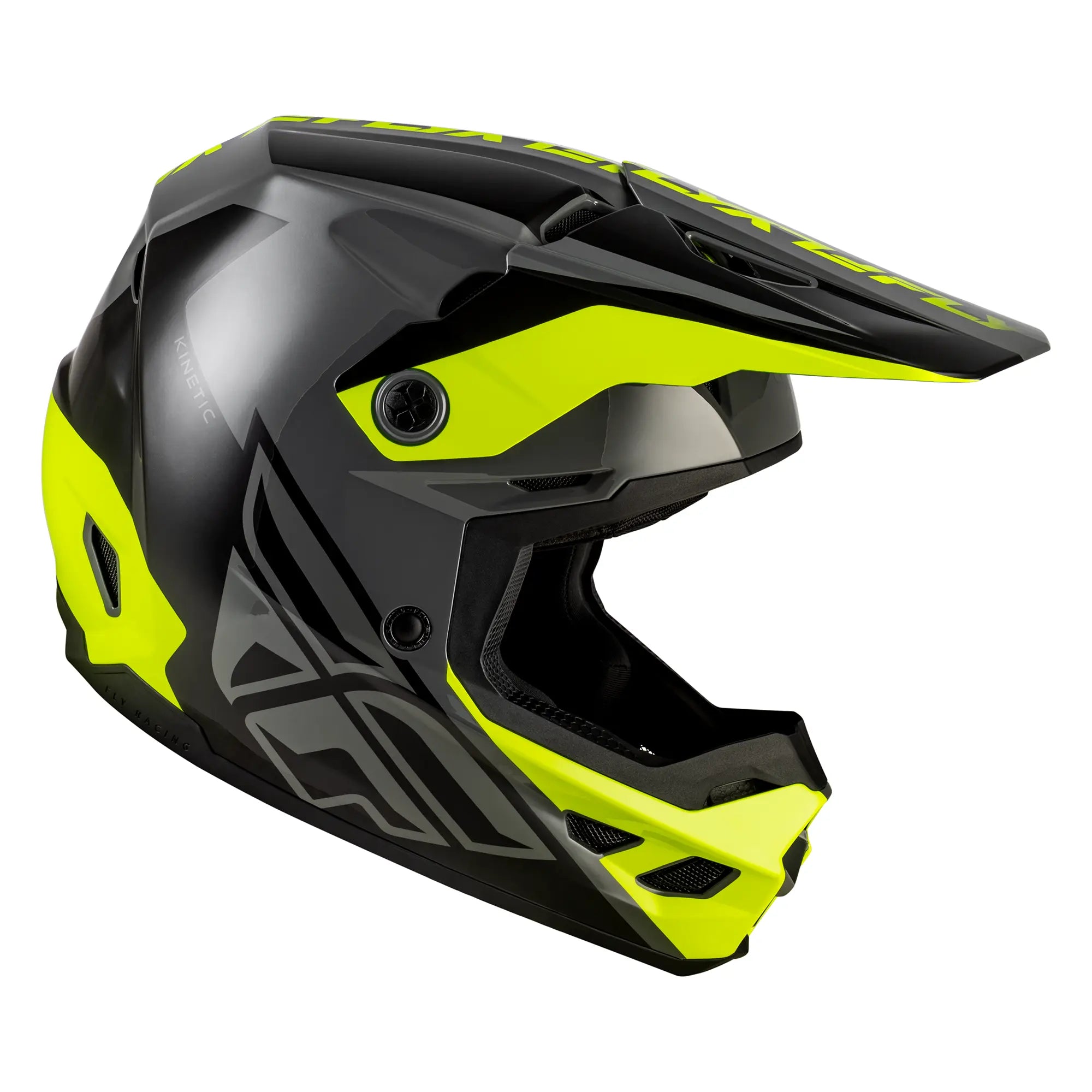 Fly Racing Kinetic Crest Grey / Black / Hi-Vis - FREE UK Shipping, FREE 365 Day Returns | Moto Central