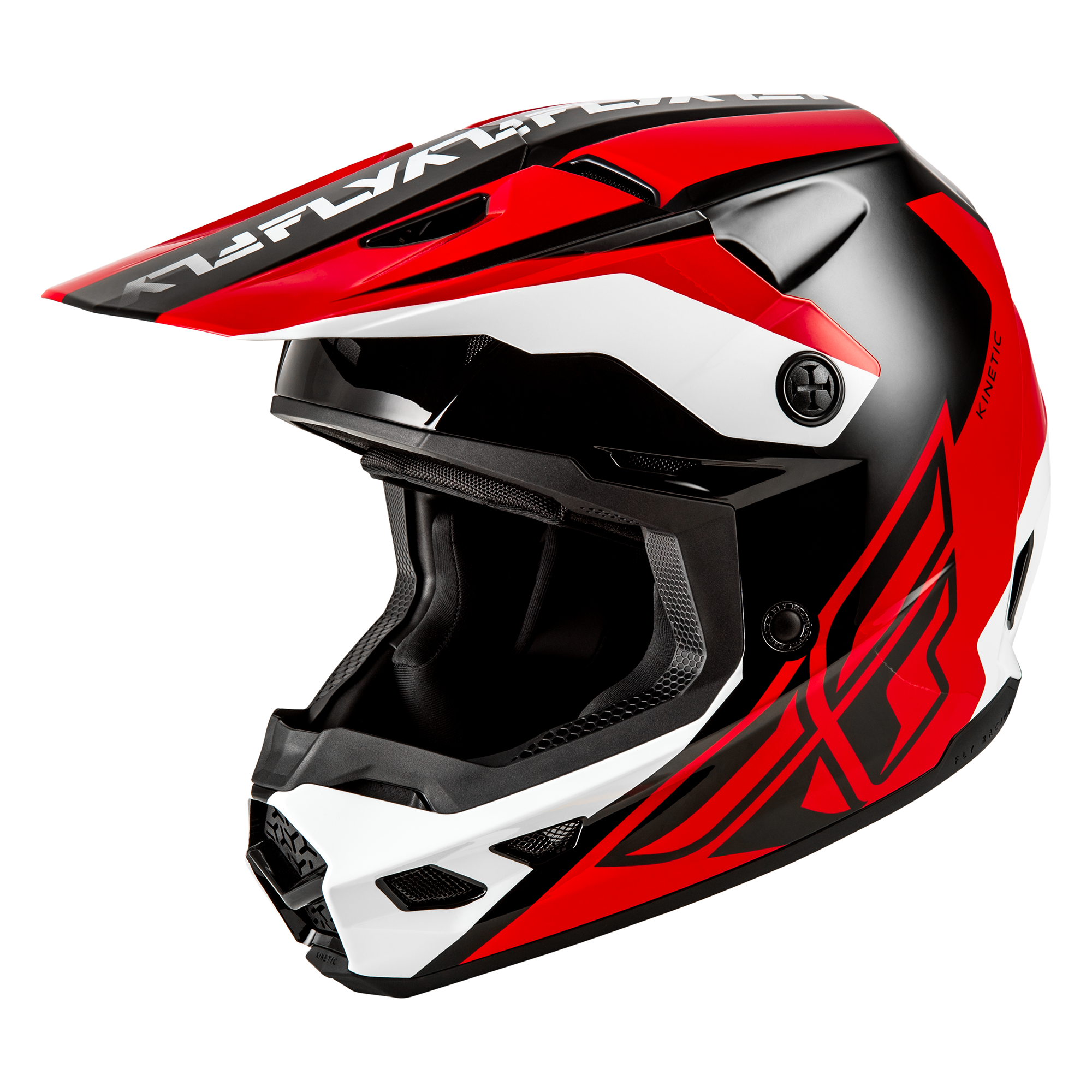 Fly Racing Kinetic Crest Red / Black / White - FREE UK Shipping, FREE 365 Day Returns | Moto Central