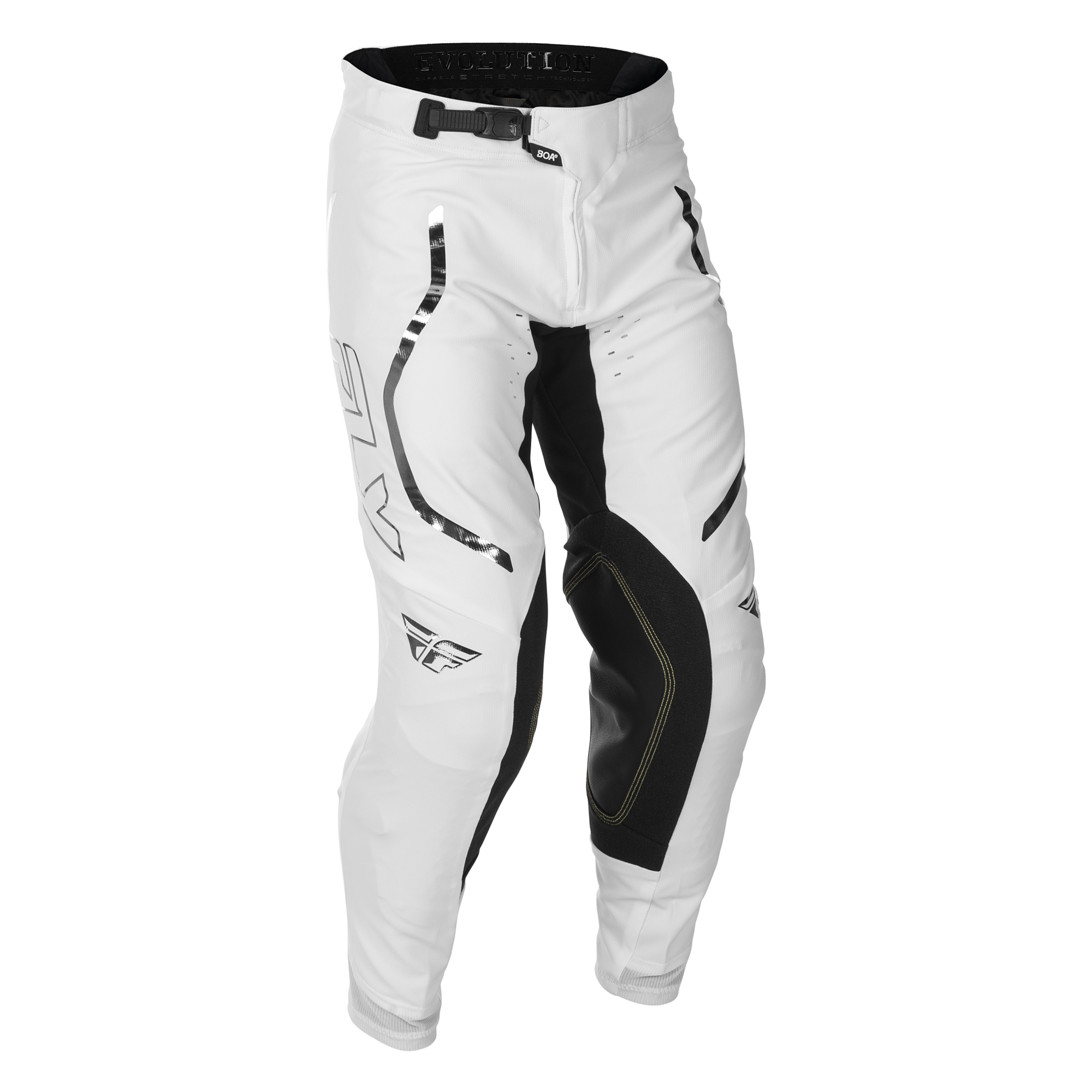 Fly Racing Evo DST LE Flash MX Trouser White / Silver - FREE UK Shipping, FREE 365 Day Returns | Moto Central