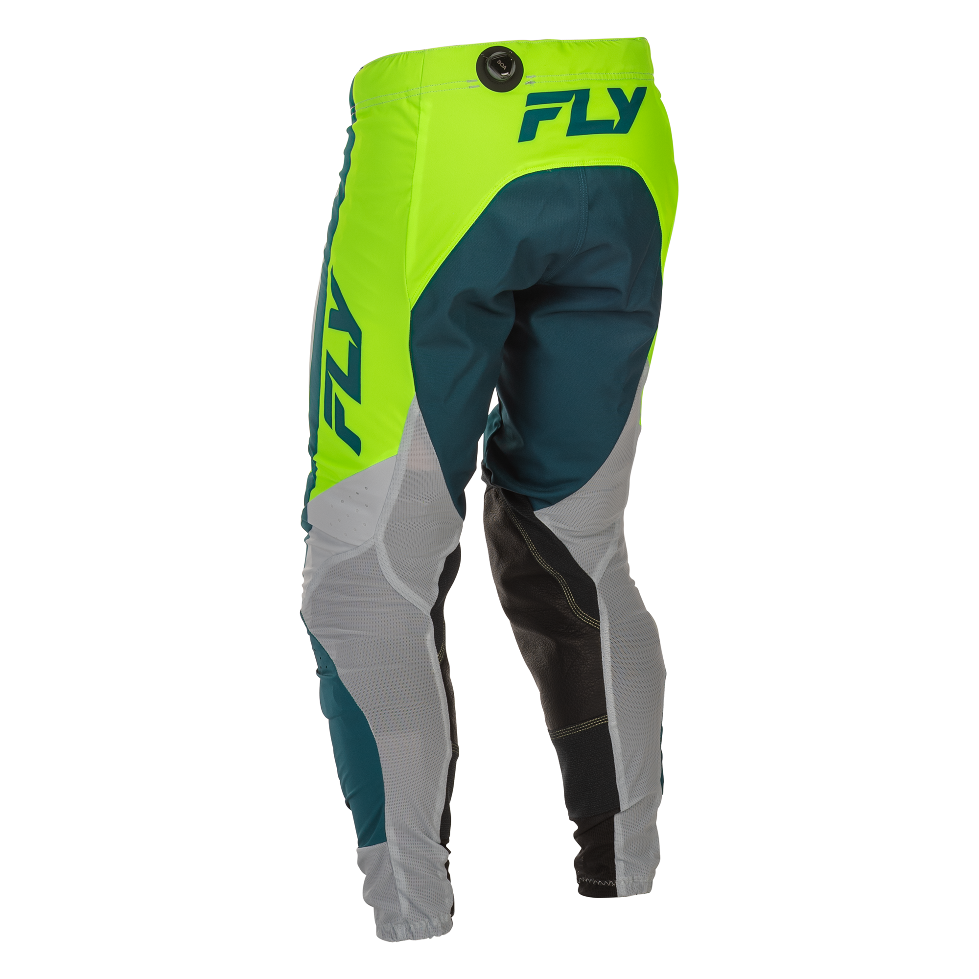 Fly Racing Lite MX Trouser Grey / Lime / Teal - FREE UK Shipping, FREE 365 Day Returns | Moto Central