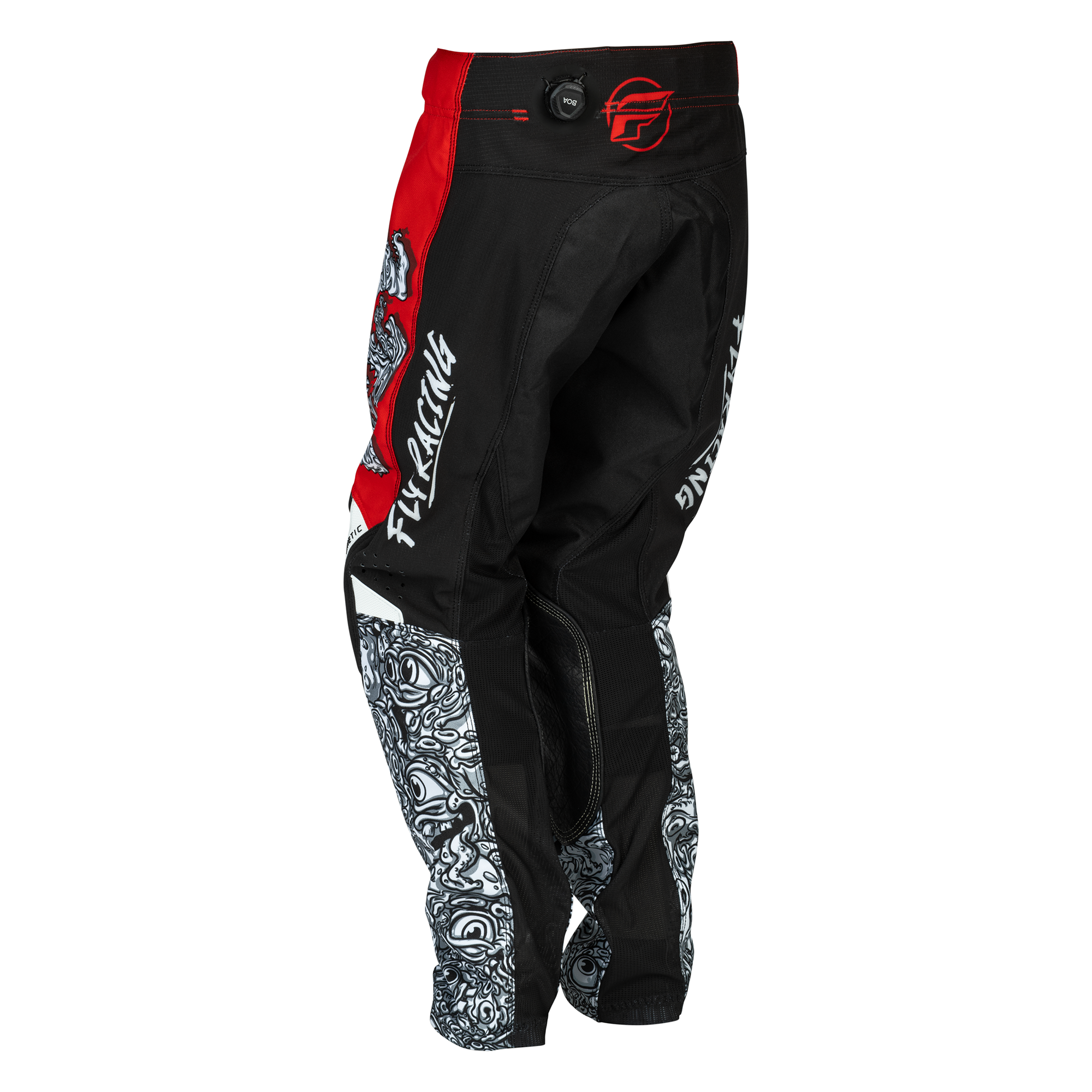 Fly Racing Kinetic Youth Mutant MX Trouser Red / White / Black - FREE UK Shipping, FREE 365 Day Returns | Moto Central