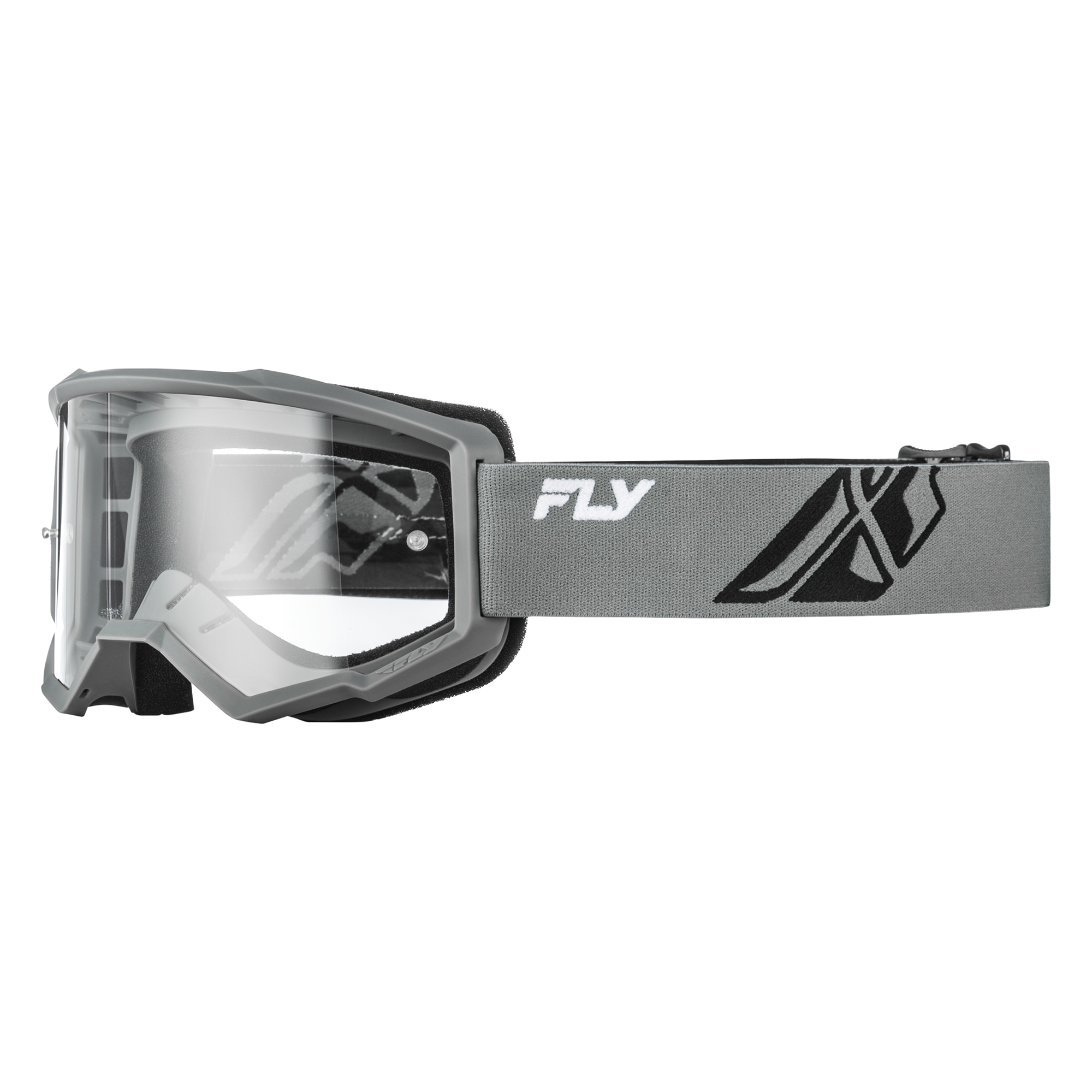Fly Racing Focus Goggle Grey / Black With Clear Lens - FREE UK Shipping, FREE 365 Day Returns | Moto Central