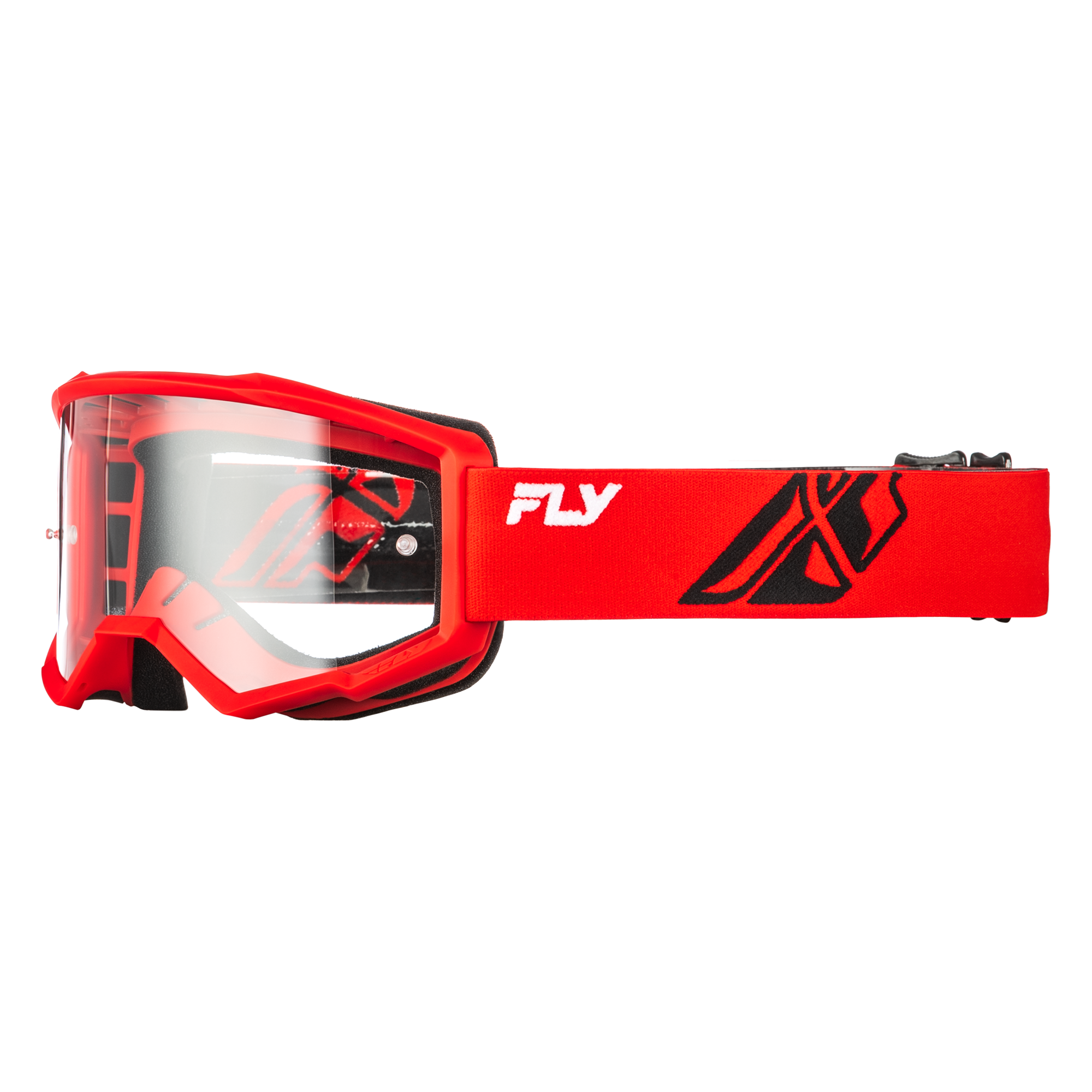 Fly Racing Focus Goggle Red / Black With Clear Lens - FREE UK Shipping, FREE 365 Day Returns | Moto Central
