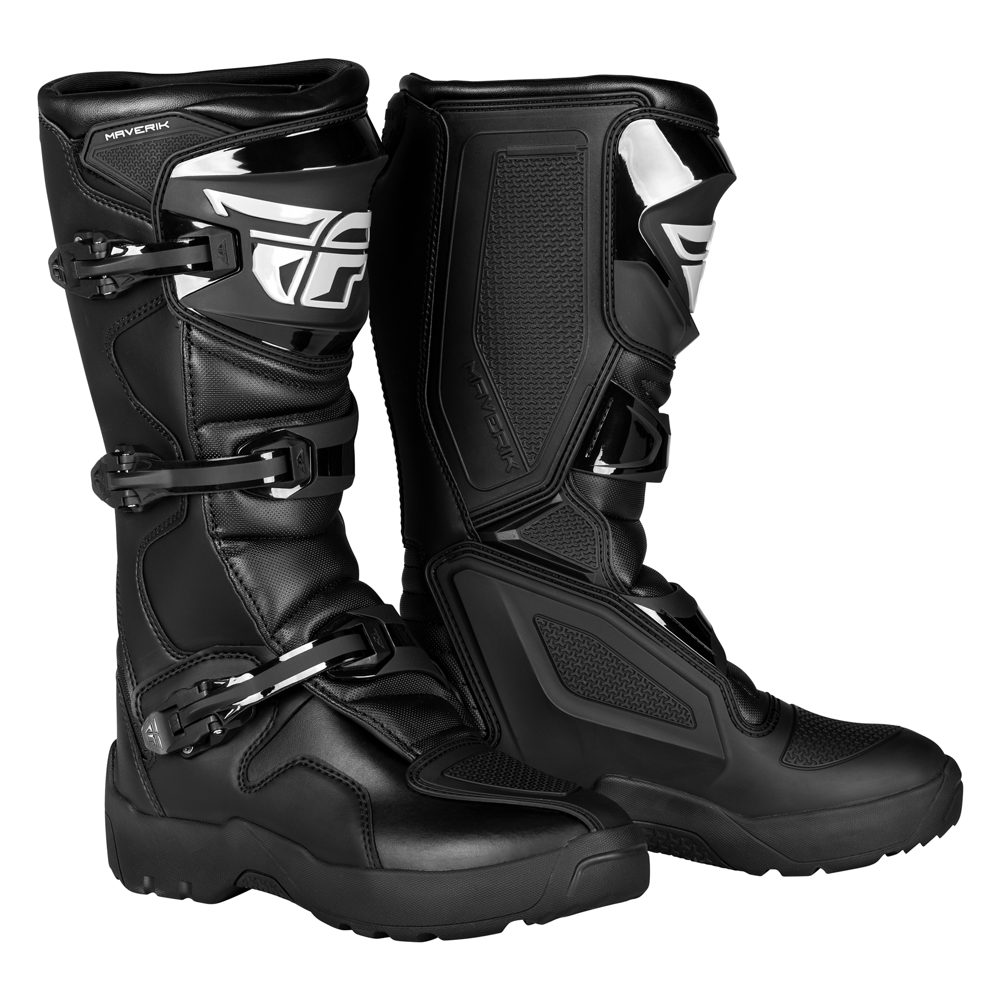 Fly Racing Maverik LT Enduro MX Boots Black / Black - FREE UK Shipping, FREE 365 Day Returns | Moto Central