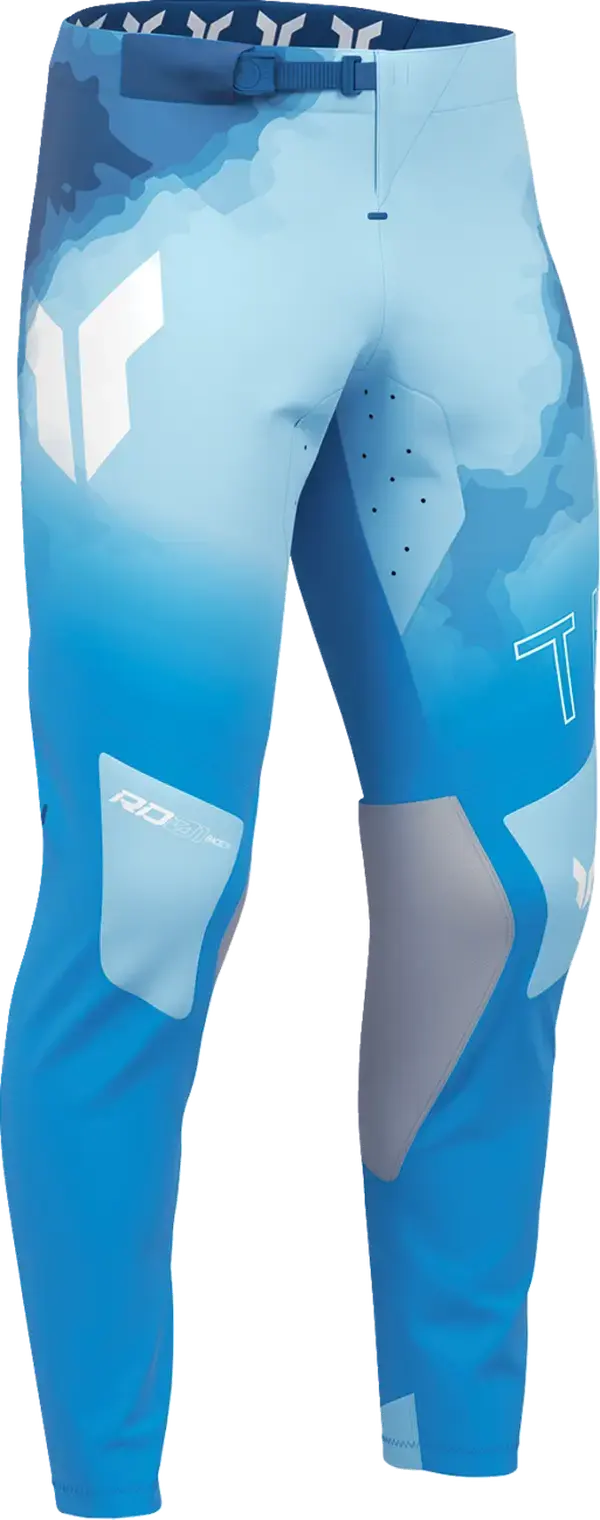 Thor Sportmode Carbon MX Textile Trouser Electric Blue / Powder Blue - FREE UK Shipping, FREE 365 Day Returns | Moto Central