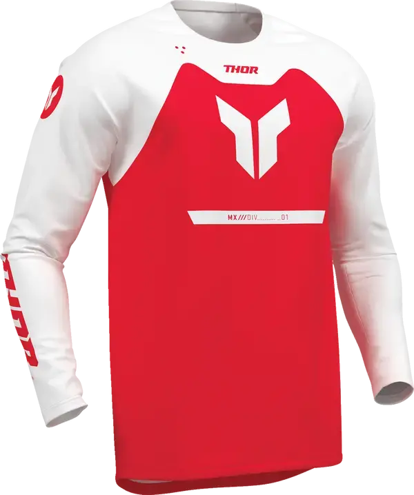 Thor Ridemode Menace Youth Jersey Red / White - FREE UK Shipping, FREE 365 Day Returns | Moto Central