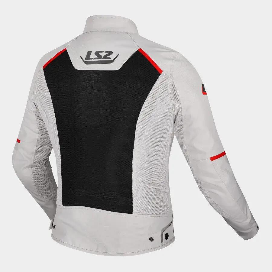 LS2 Breeze Ladies Textile Jacket Grey / Black / Red FREE UK Delivery, FREE 365 Day Returns | Moto Central